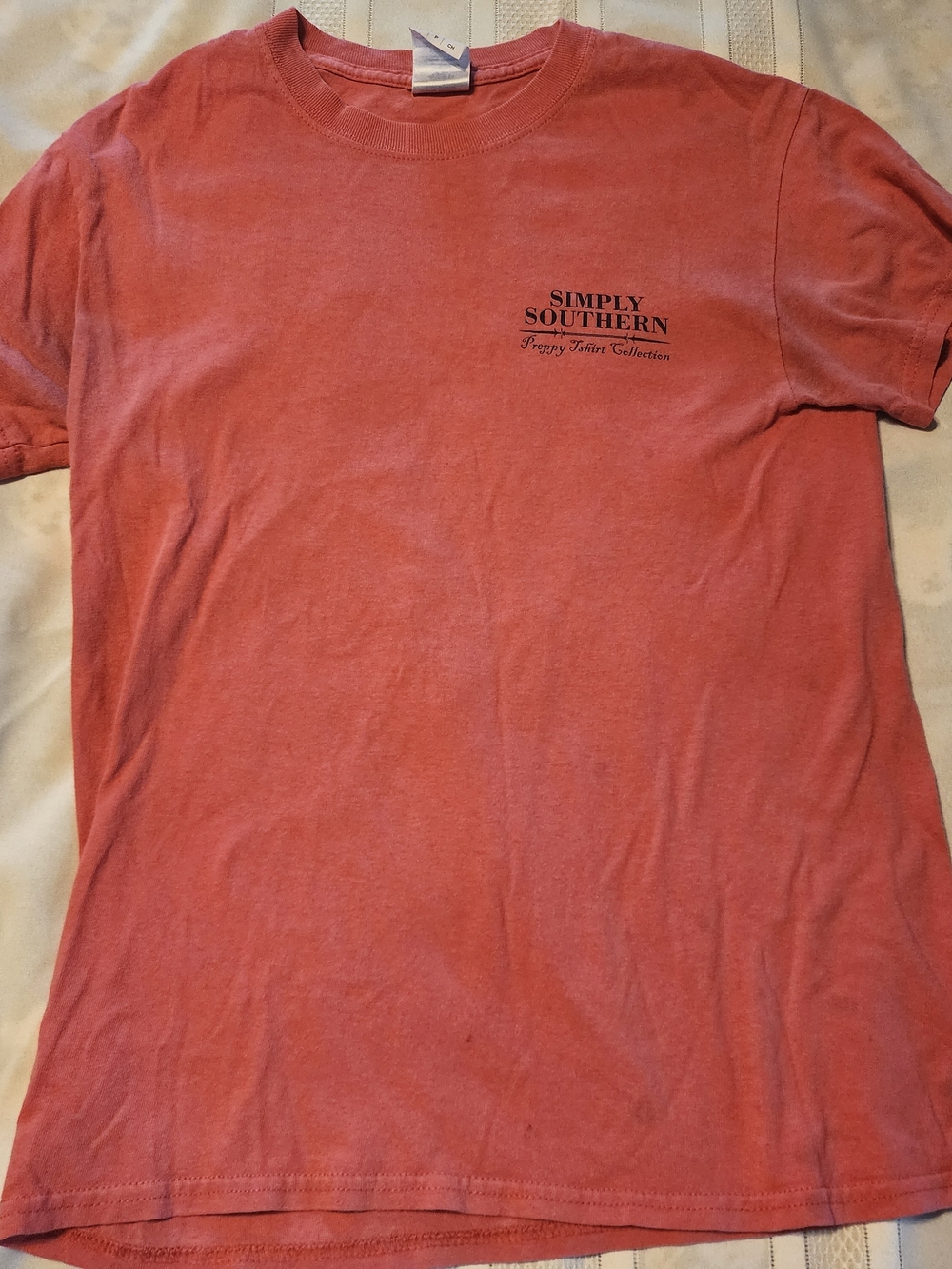 Simply Southern Men's Coral Short-Sleeve Crewneck T-Shirt